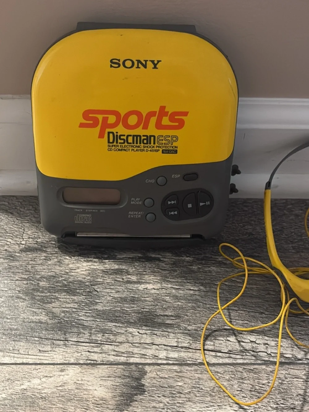 Sony sports Discam ESP with Wired On-Ear Headphones Slim Headband